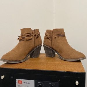 Faux suede boots